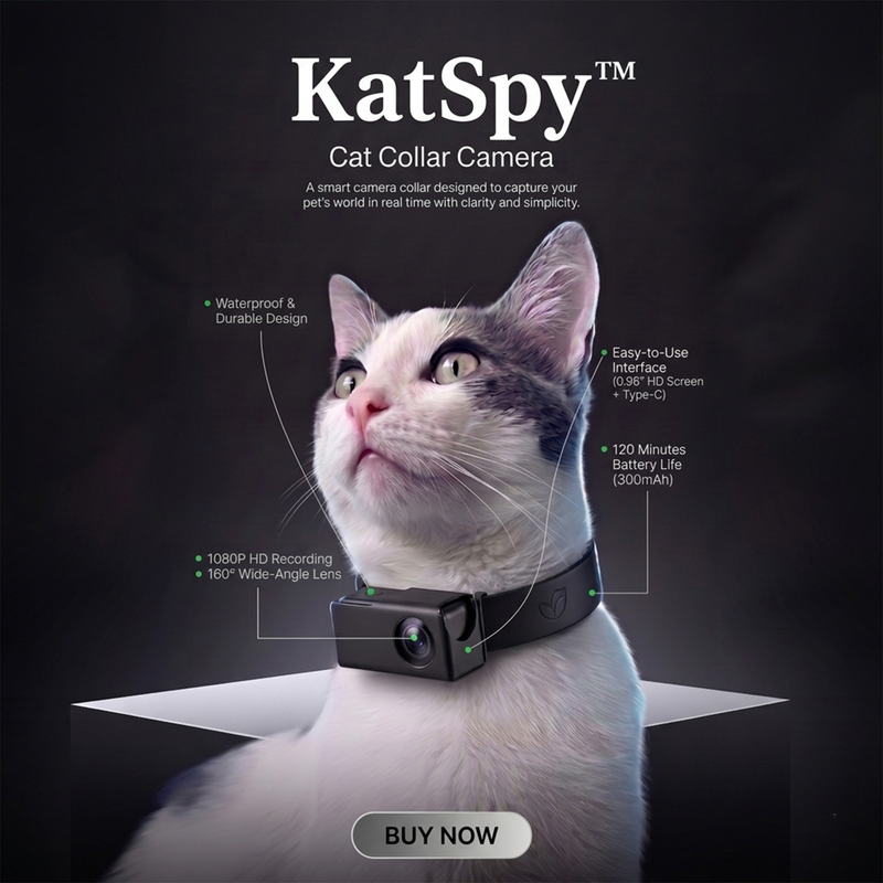 KatSpy™ Cat Collar Camera — Live Your Cat's Adventures in Stunning HD